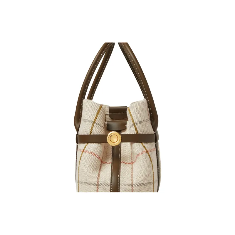 Loro Piana Ghiera Linen Tote Bag, Shopping Bag, Handbag Small Size Women's Khaki-2