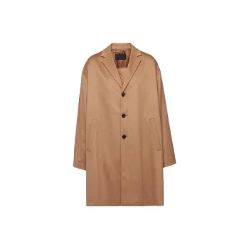 PRADA Triangle-logo Camel-hair Coat