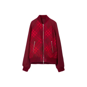 Burberry Reversible Check Print Bomber Jacket