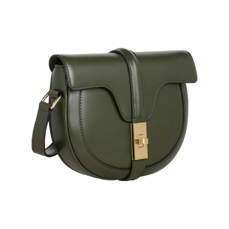 CELINE Besace16 Calfskin Shoulder Bag Crossbody Bag Small Size Women's Army Green-1
