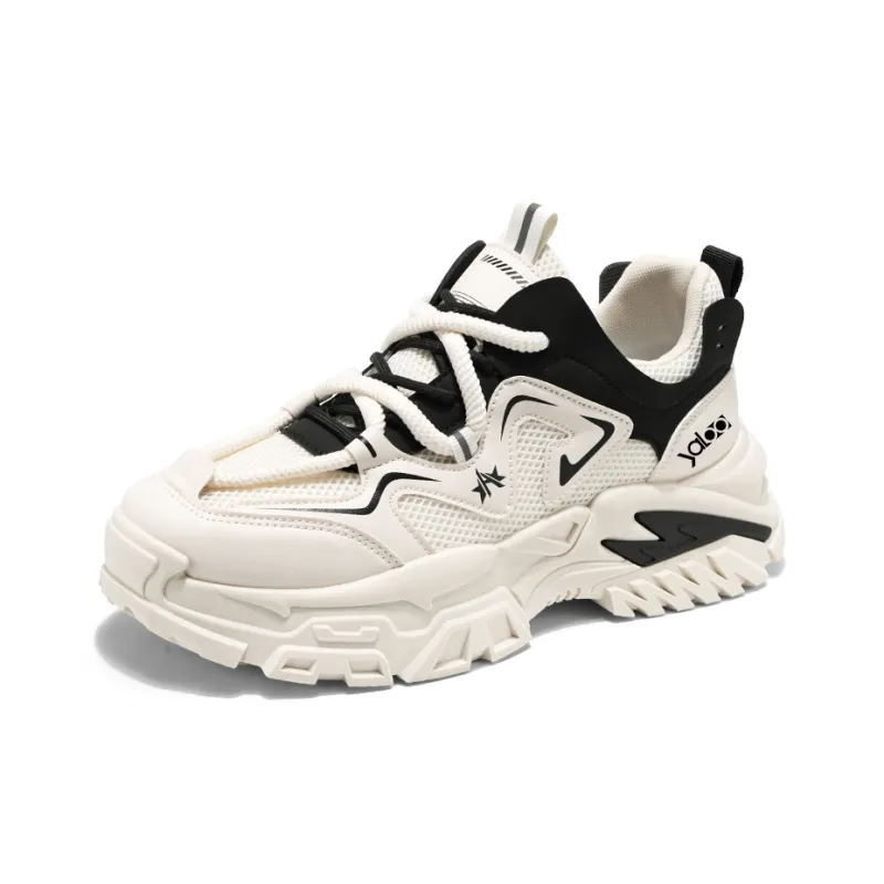 Yalu Preferred Slip Resistant, Abrasion Resistant, Breathable, Lightweight Low Top Chunky Sneakers Men's-6