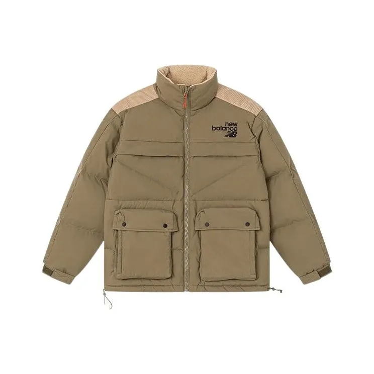 New Balance Down Jackets Men Olive Green-0