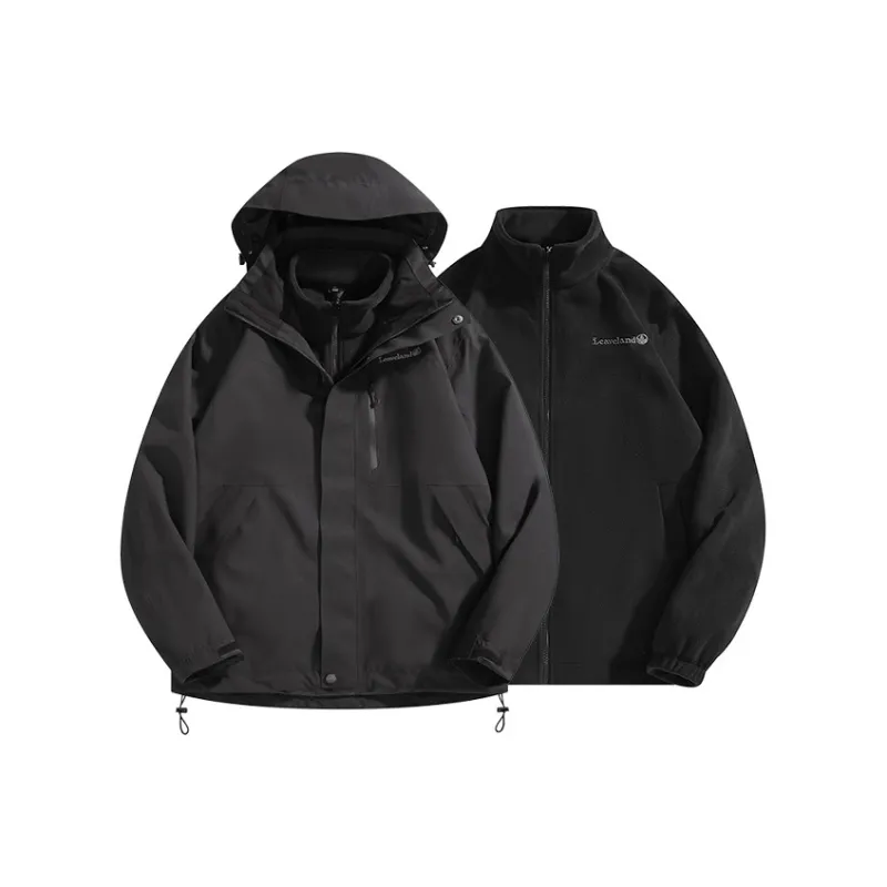 LEAVELAND Water Resistant Windproof Breathable 3 in 1 Windbreaker Jacket Unisex-17
