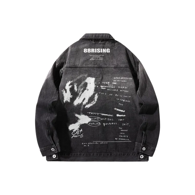 88rising Denim Jacket Unisex Gradient Gray-0