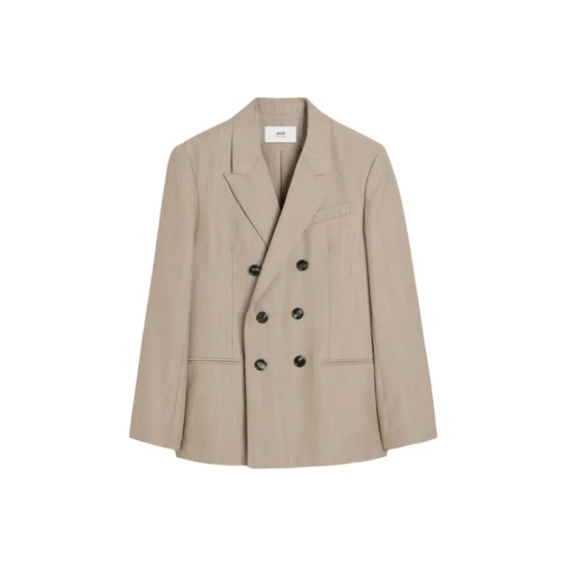 Ami Paris Back Slit Double Breasted Jacket-0
