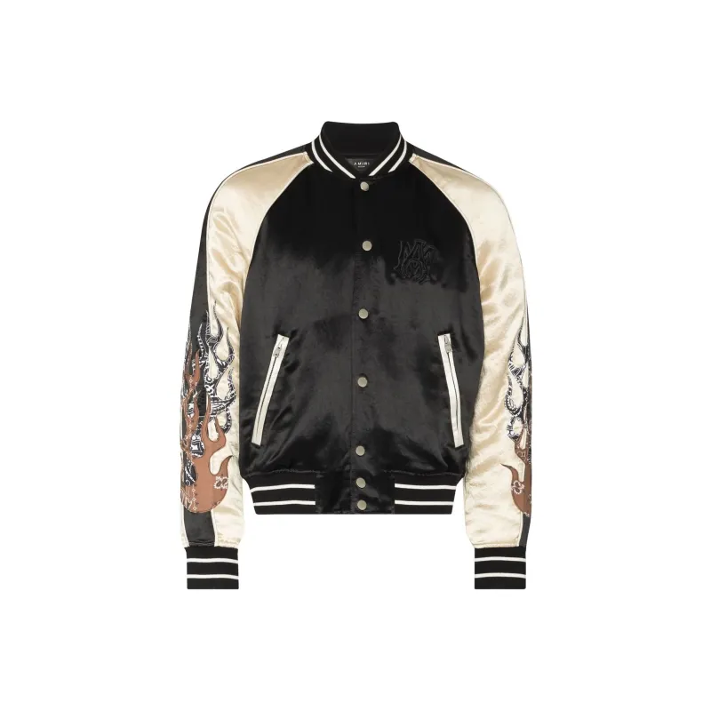 AMIRI Satin Flames Souvenir Jacket-0