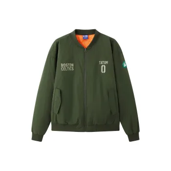 NBA Celtics Team Jackets Coats Unisex Army Green