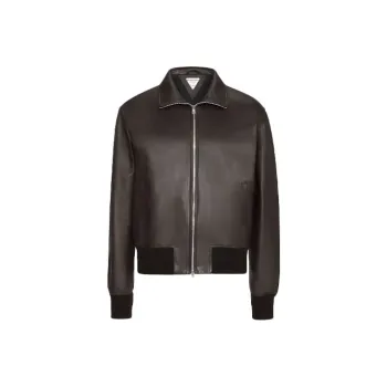 Bottega Veneta SS21 Leather Jacket Men's Gray