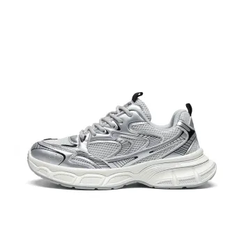 ZHR Moon Shadow Abrasion Resistant Low Top Chunky Sneakers Women's Silver