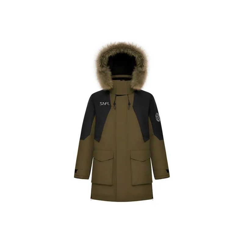 SNOW FLYING Peak Skiing Collection Mid Length Down Jacket Men's-3