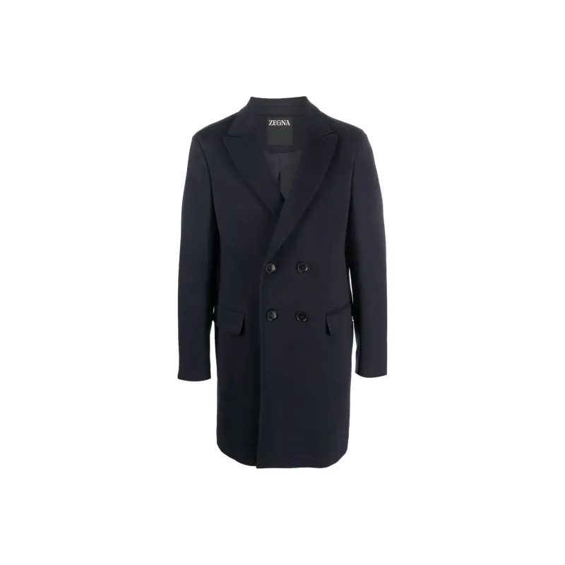 Zegna FW22 Coat Men's Marine Blue-0