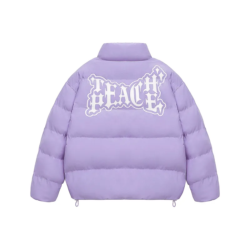 Teach Peace Puffer Jacket Unisex-14