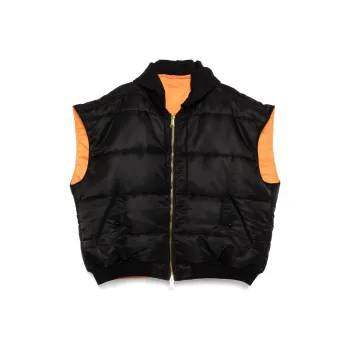 Vetements Zip Up Reversible Quilted Vest