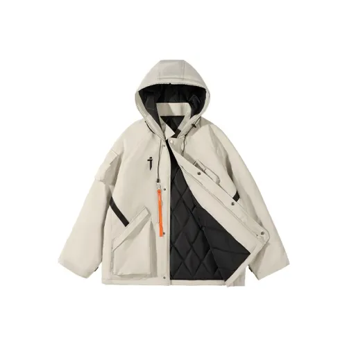 GUERRILLA GROUP FW22 Solid Color Hooded Loose Fit Thickened Puffer Jacket Unisex