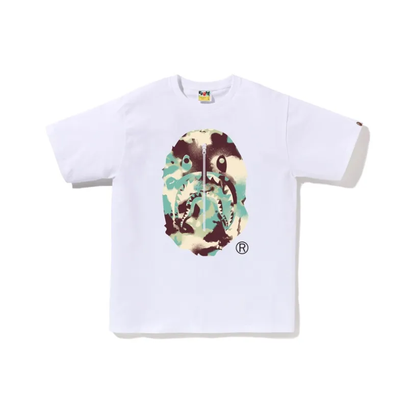 A BATHING APE ® Camouflage graphic T shirt-10