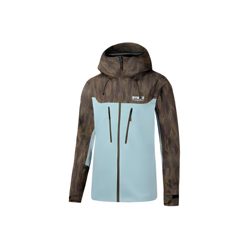 361° x WULIAOYUAN Water-Resistant Windproof Wear-Resistant Windbreaker Jacket Men's Annual Ring Brown-0