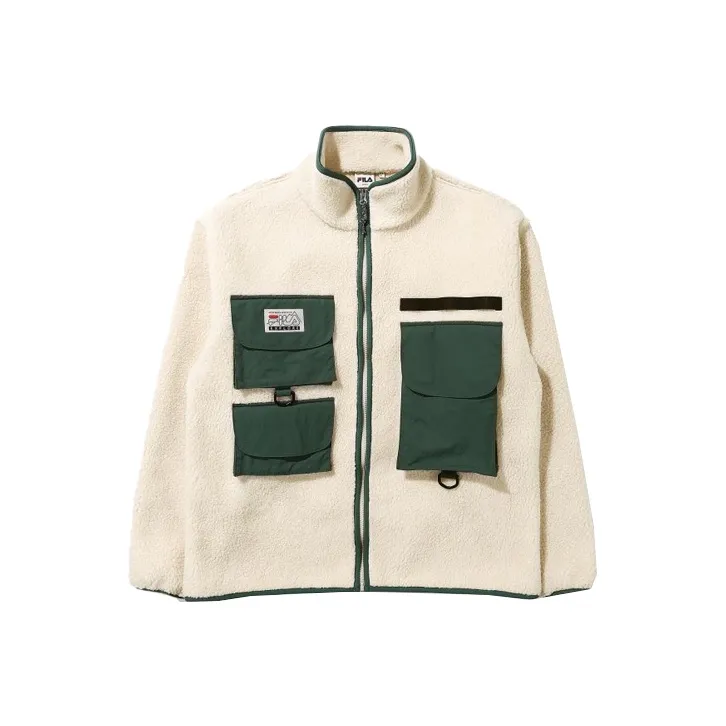 FILA Velvet Jackets Unisex Beige-0