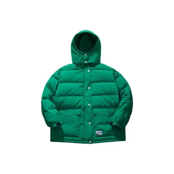 Penfield Solid Color Hooded Down Jacket Unisex Green