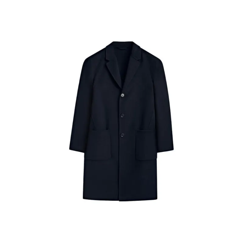 Massimo Dutti Coats Men Navy Blue-0
