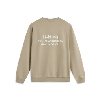 LiNing Sports Life Collection Sweatshirt Unisex Coffee Foam Umber