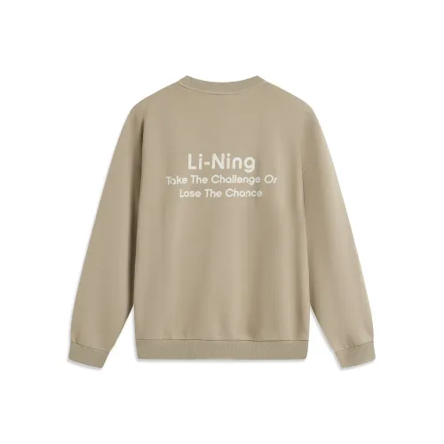 LiNing Sports Life Collection Sweatshirt Unisex Coffee Foam Umber