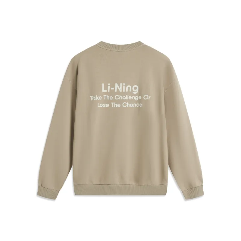 LiNing Sports Life Collection Sweatshirt Unisex Coffee Foam Umber-0