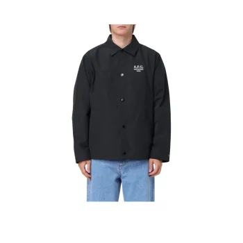 A.P.C Logo Embroidered Snapped Bomber Jacket