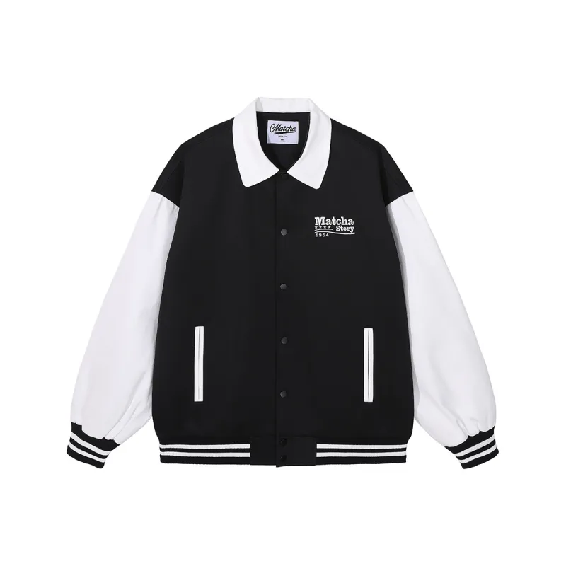MATCHA STORY Baseball Jerseys Unisex Black-0