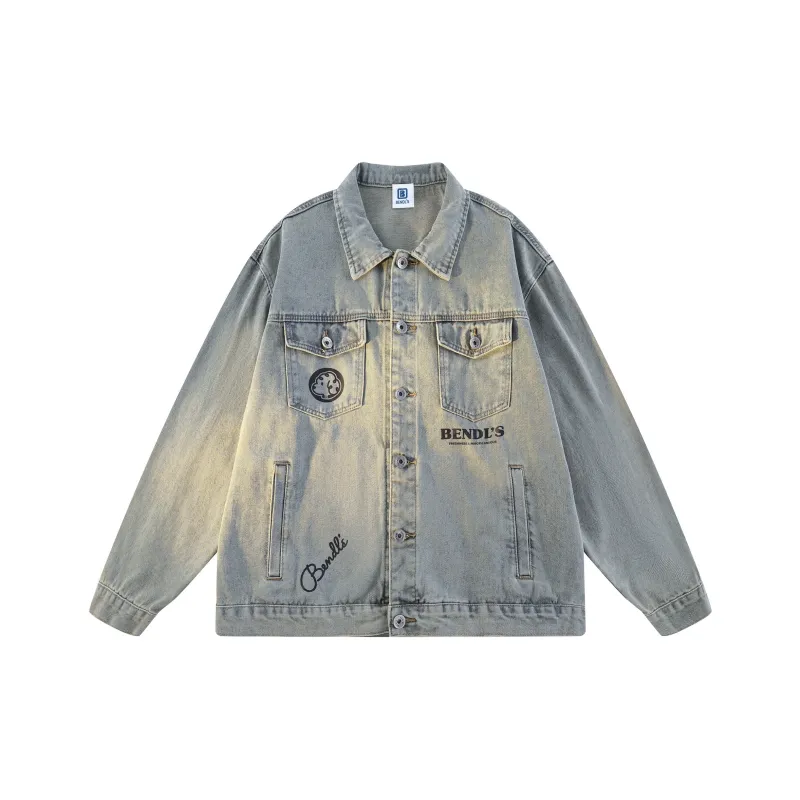 BENDL'S Denim Jacket Unisex Yellow Mud-0