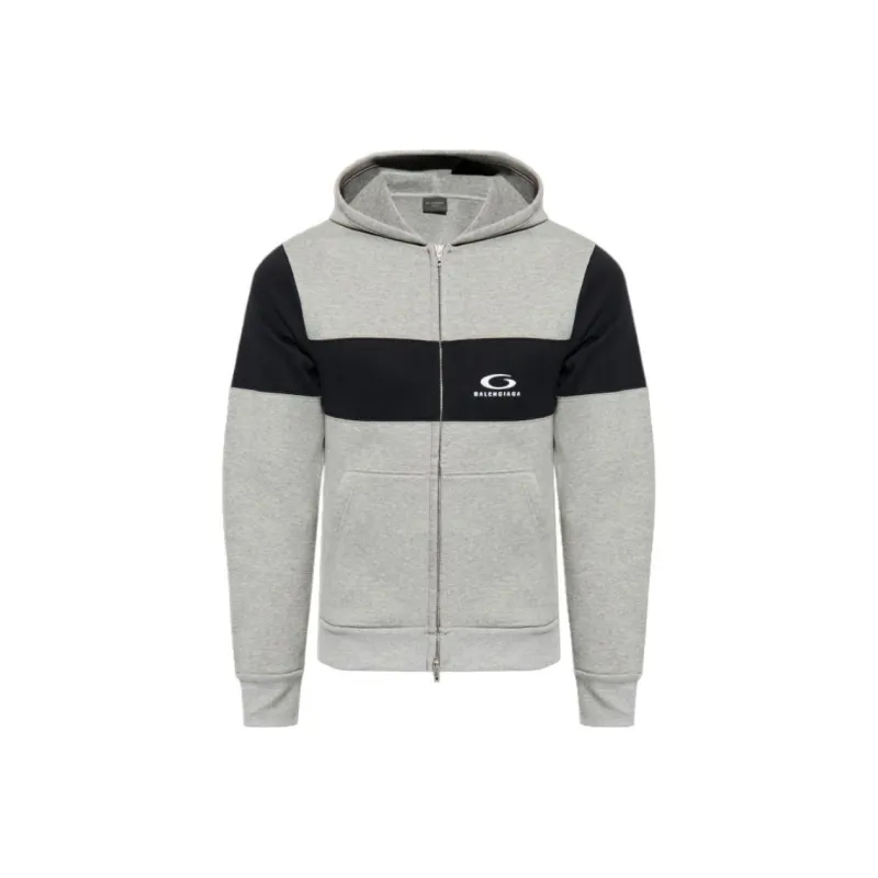 Balenciaga Logo Embroidered Zipped Hoodie-0