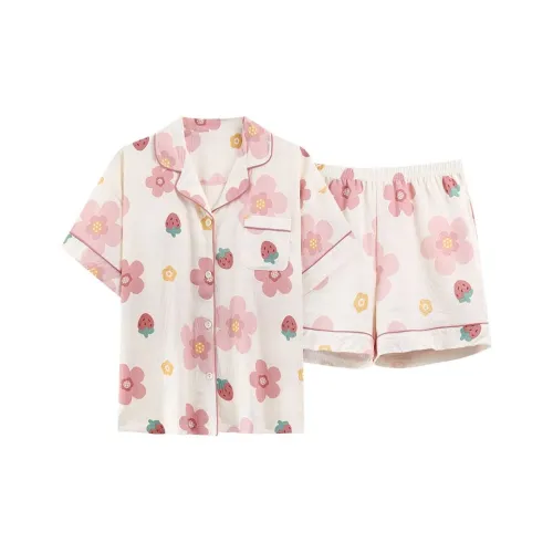 JINXU Pajama Set Women's Apricot