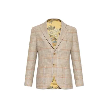 METROCITY Checkered Pattern Blazer