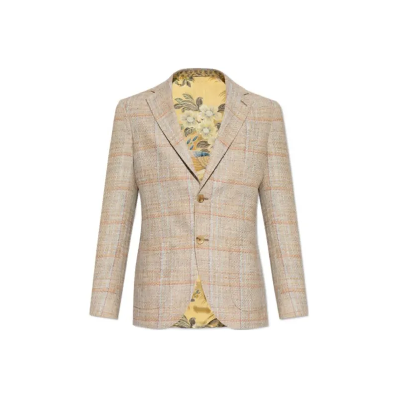 METROCITY Checkered Pattern Blazer-0