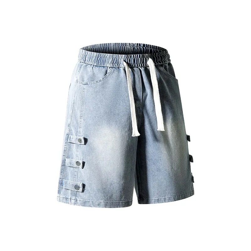 Mackyo Trendy AF Denim Shorts Unisex Blue-1