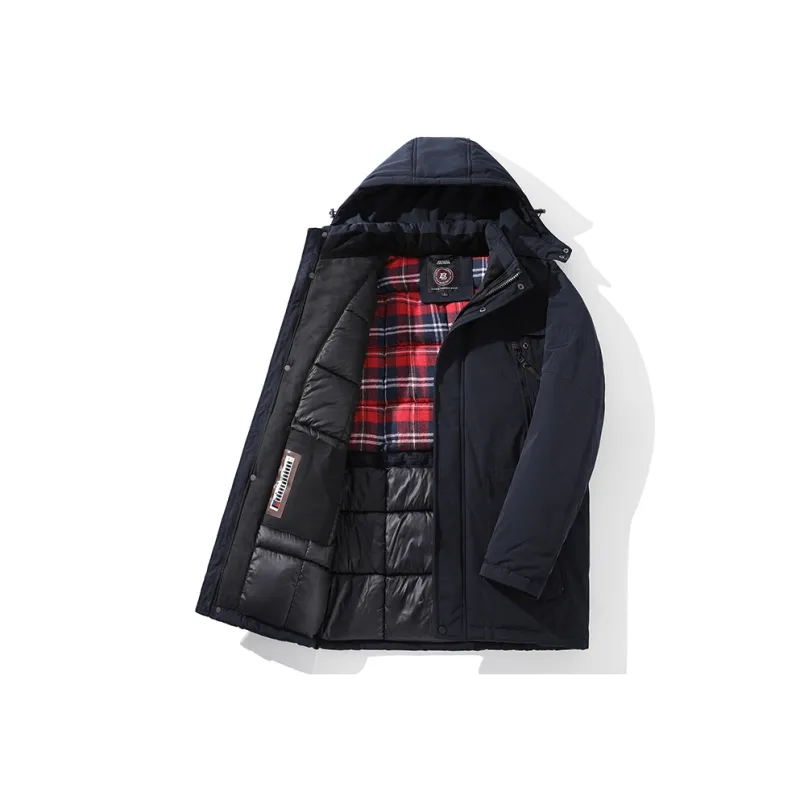 New Business Origin Solid Color Detachable Hood Loose Fit Thickened Mid-Length Puffer Jacket Unisex-4