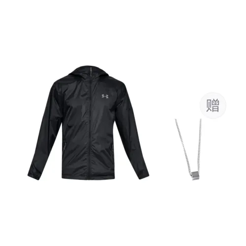 Under Armour Forefront Rain Jackets Coats Men's Black Comes With Necklace