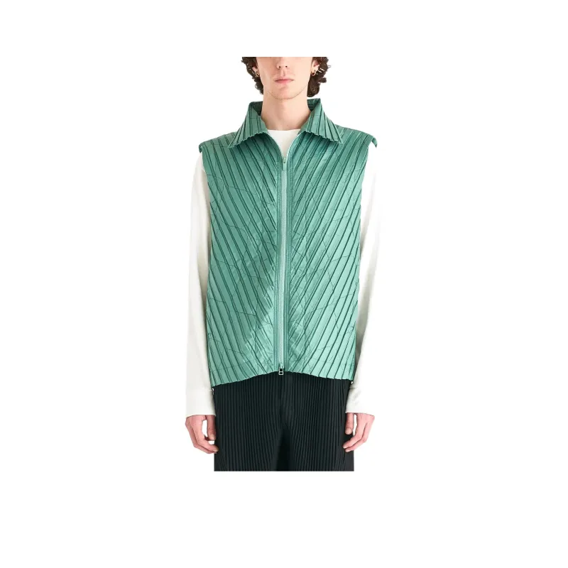 Homme Plissé Issey Miyake Vest Men's Green-0