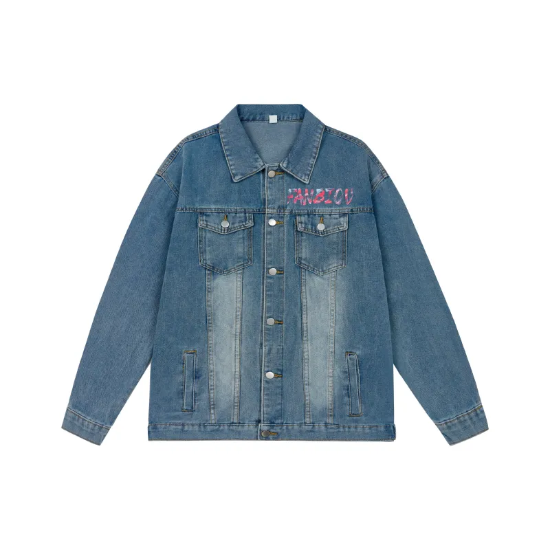 FANBIOU Jackets Unisex Vintage Blue-0