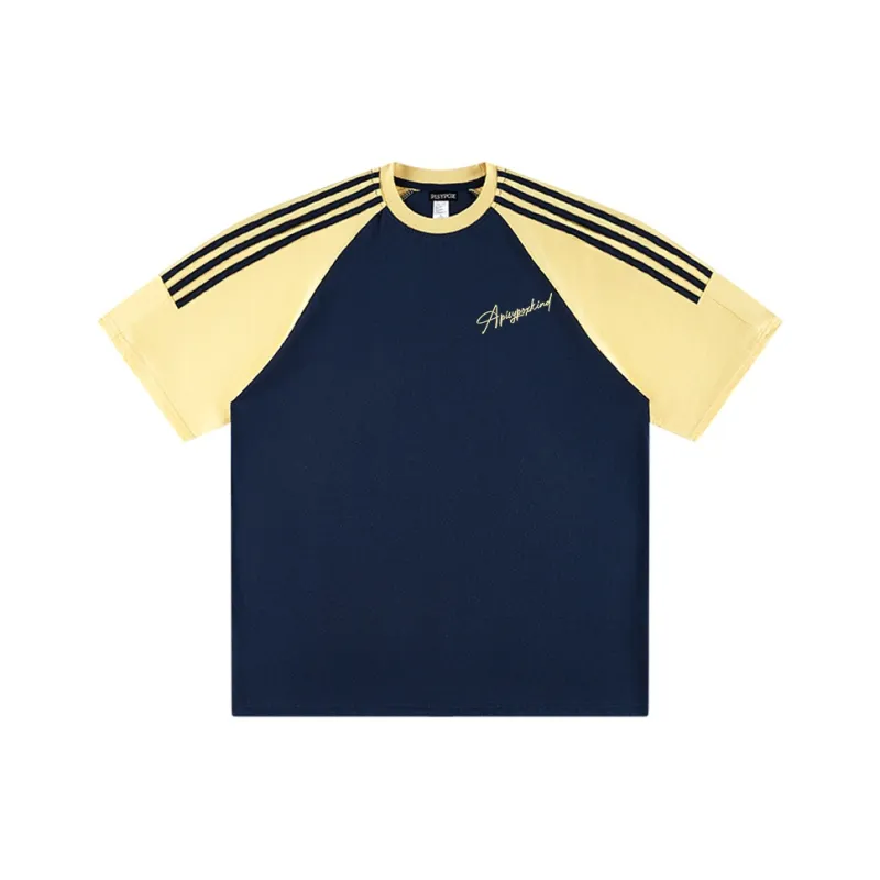 PISYPOX T Shirt Unisex Navy Blue & Yellow-2