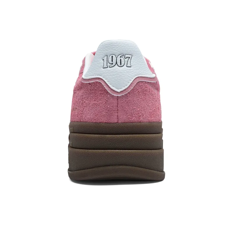 Kappa K love Slip Resistant Height Increasing Low Top Skateboard Shoes Women's Pink Apple Red Classic White-4