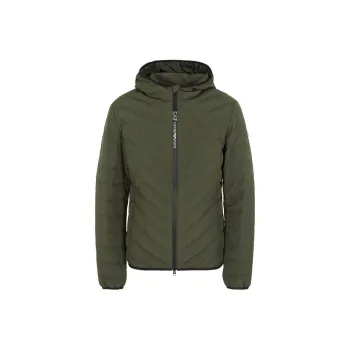 EMPORIO ARMANI Hooded Chevron quilted Jacket