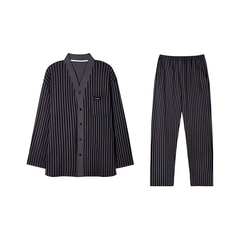 Sleep Pajama Set Men's Dark Gray-0