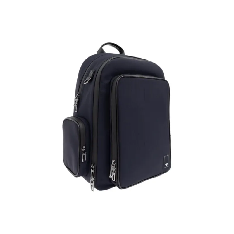 EMPORIO ARMANI Fabric Backpack Men's Marine Blue-1