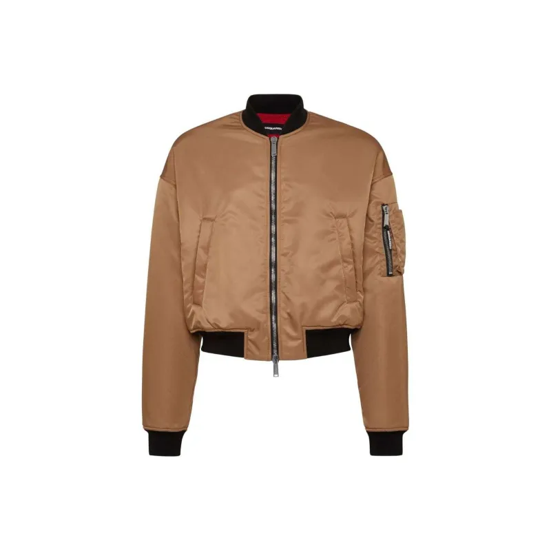 DSQUARED 2 Cropped Bomber Jacket-0