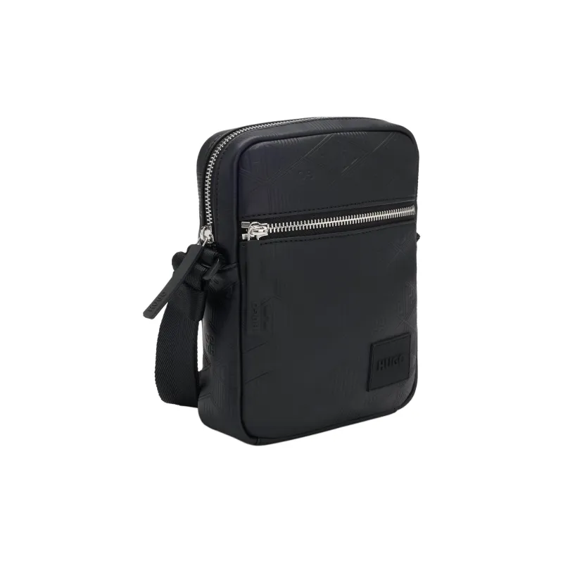 HUGO BOSS Polyurethane Crossbody Bag, Shoulder Bag Men's Black-1