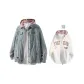 Blue Coat+White Sweatshirt