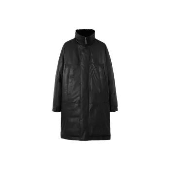 Burberry Leather Down Filled Oversized Parka