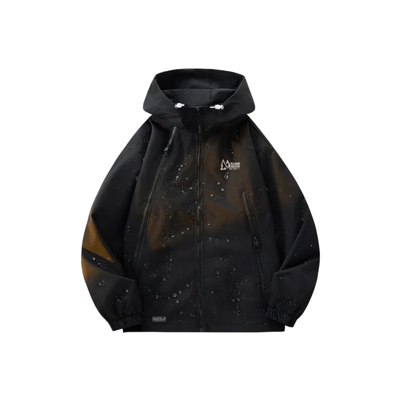 ROBINHOOD Waterproof And Windproof To Keep Warm Windbreaker Jacket Unisex Black-0