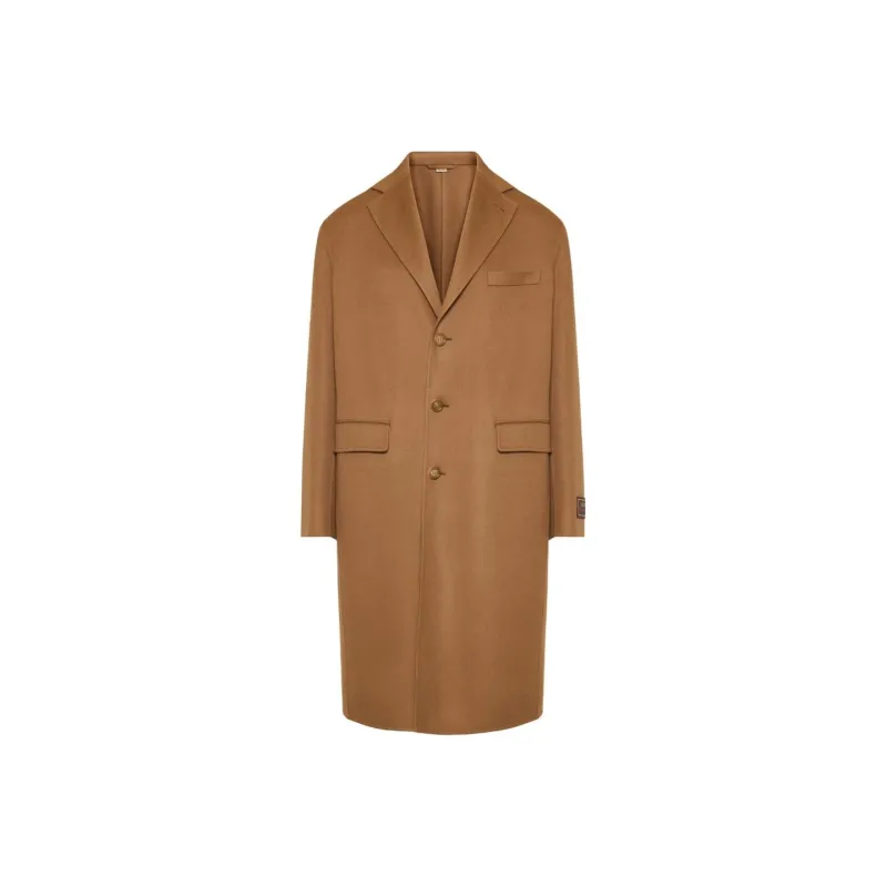 GUCCI Web Detailed Felted Coat-0