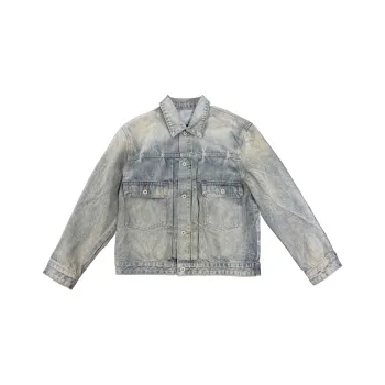 WANNA LAB SS25 Jackets Coats Unisex Washed Blue